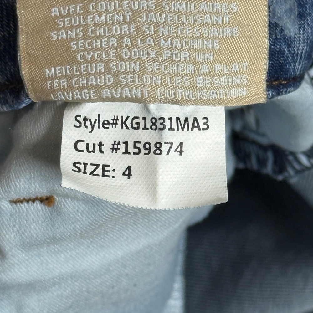 Kut from the Kloth Wide Leg Raw Hem Jeans Medium Wash KG1831MA3 Size 4 - Picture 6 of 11